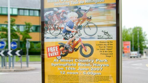 Tour De Hillingdon – Outside Poster Display Advert
