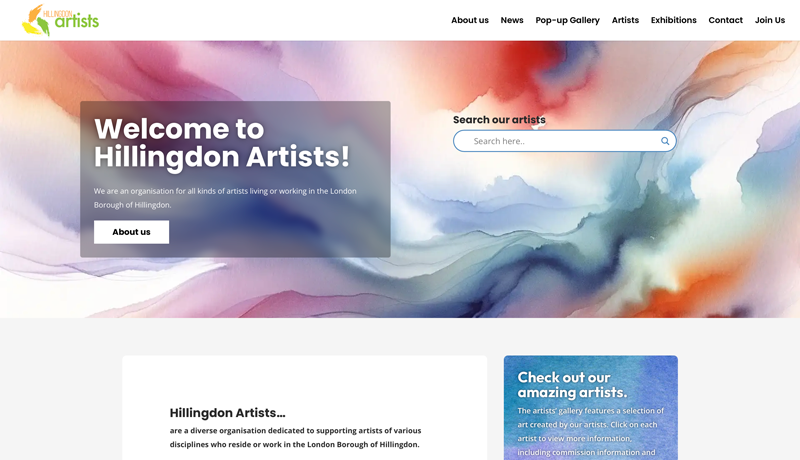 Hillingdon Artists website